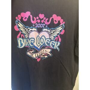 Sturgis Bike Week T-shirt 2007 Black And Link Hearts. Size XL